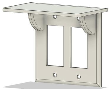 Strong Double Outlet Wall Plate Shelf Cover