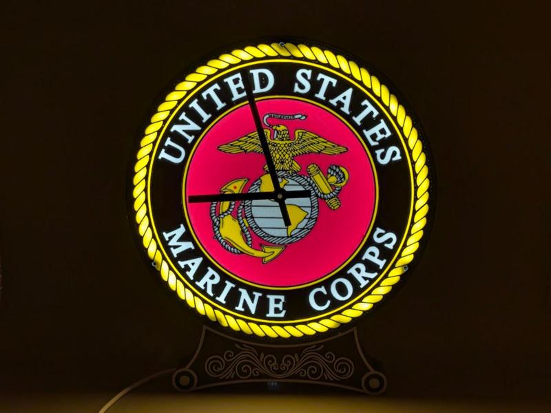 USMC Lightbox Clock Face