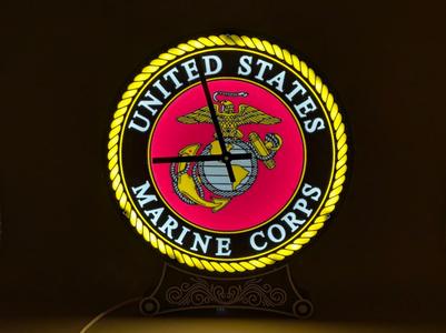 USMC Lightbox Clock Face