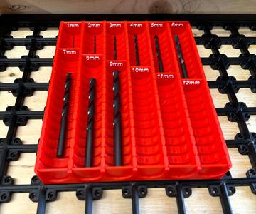Gridfinity proffesional drill/tapp organizer
