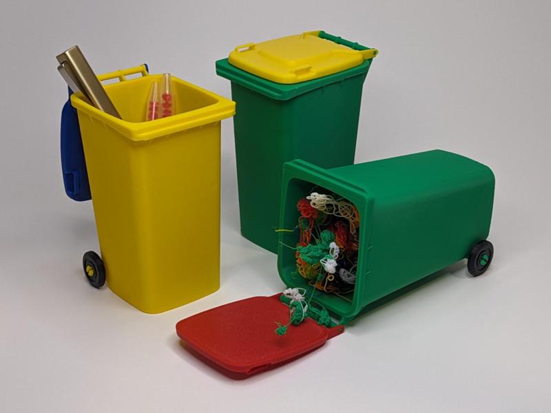 Micro desk bin - 1/10th scale 240 litre bin