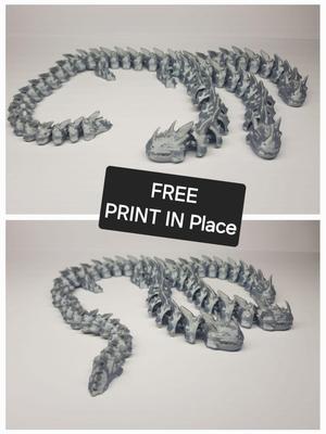 Giant articulated dragon with 3 heads