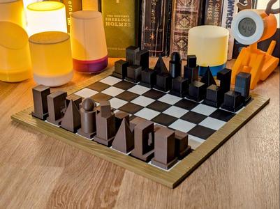 Minimalist Chess 1922 Model Bauhaus Chess Set