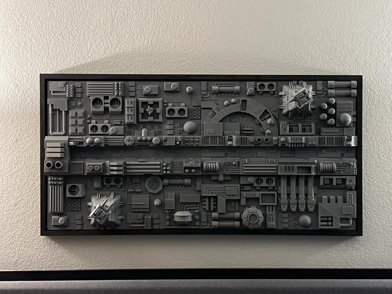 6 in Death Star Wall Tile Assemblage