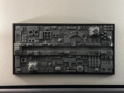 6 in Death Star Wall Tile Assemblage