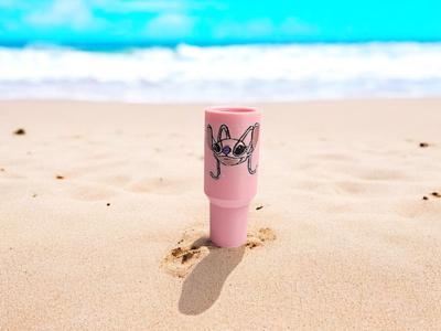 Angel tumbler chapstick tube holder keychain