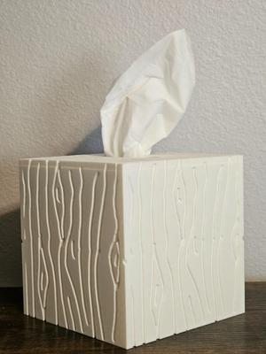 Wood Grain Tissue Box 