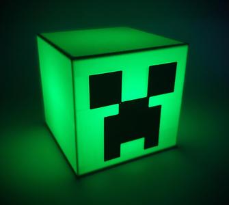 Minecraft Creeper Head - Tealight LED lamp (white)