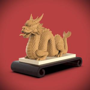 Chinese Dragon -Platform Statue