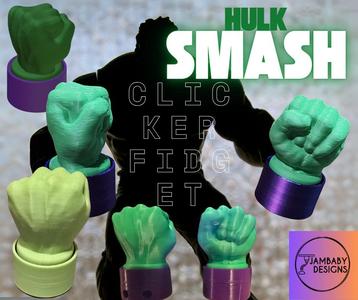 Hulk Smash Clicker Fidget and Keychain