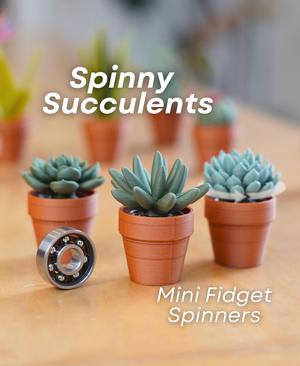 Spinny Succulents - Mini Fidget Spinners - Pocket Plants Collection