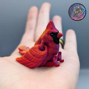 Baby Flexi Cardinal Keychain