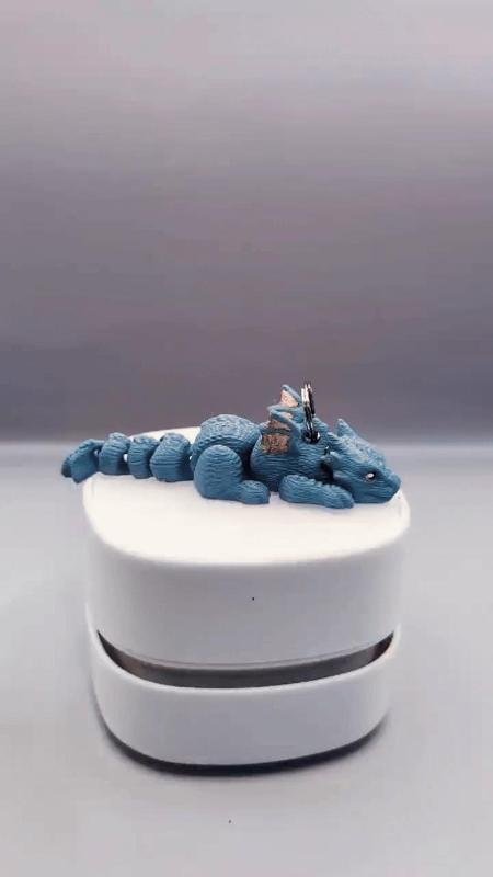 Scruffed Baby Dragon Flexi Keychain