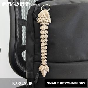 Articulated Snake Keychain 003 - Print in place - No supports - 3mf - STL