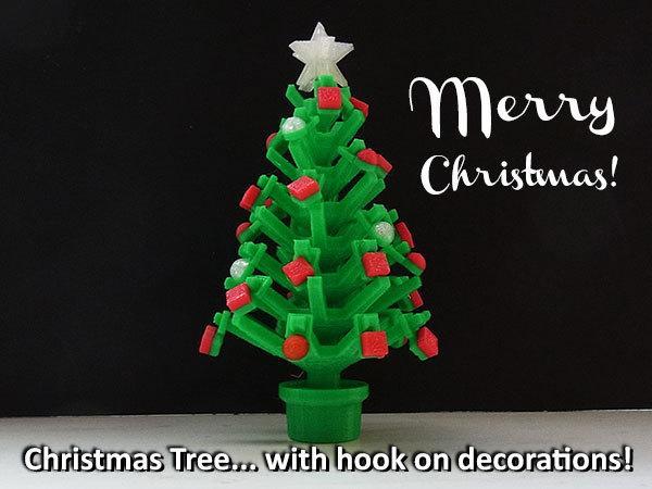 Mini Christmas Tree with hook on Decorations!