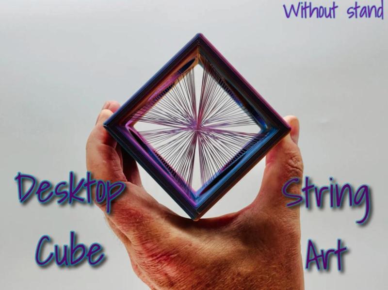 Desktop Cube String Art