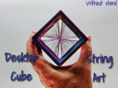 Desktop Cube String Art
