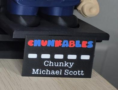 Chunky Michael Scott Multicolor Nameplates