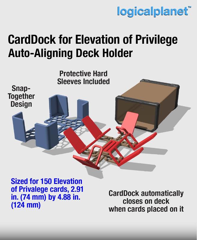 CardDock for Elevation of Privilege (EoP) - Auto-aligning Card Deck Holder and Case