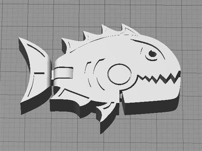 Attack of the Pianha's... Piranha fish with moving jaw and tail
