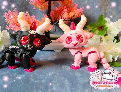 Baphomet Spooky Halloween Goatlings Kawaii Cottage Core Articulated Animal STL Personal Use Only