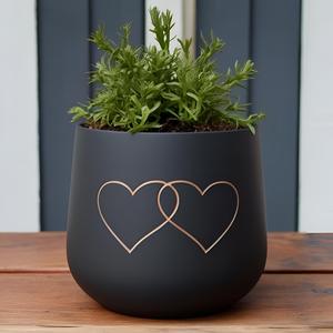 Modern Design Planter "DualHearts"