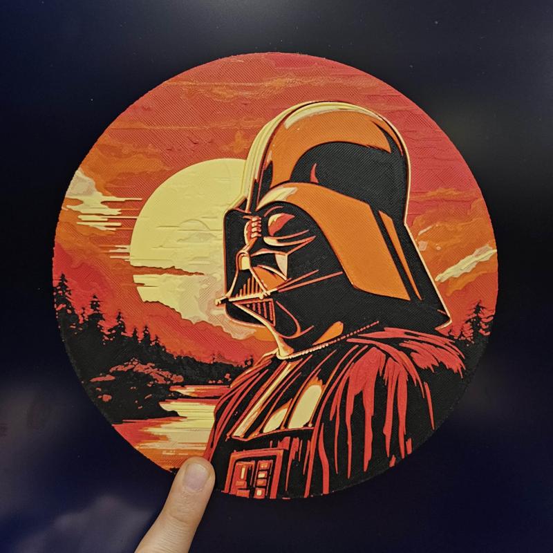Star Wars (Inspired) "Sith Sunset to Sunrise" HueForge Darth Vader