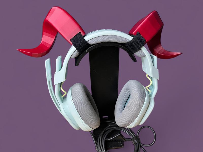 Swirly horns headset attachment