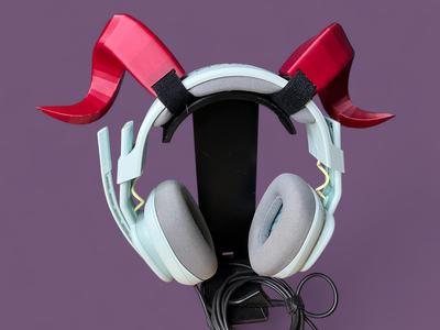 Swirly horns headset attachment