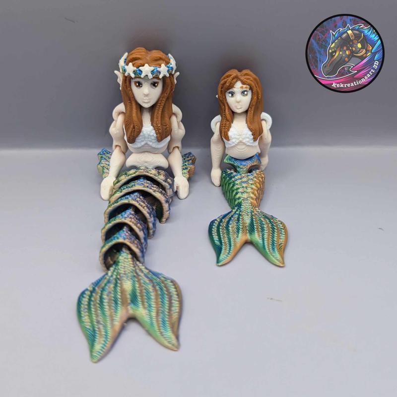 Flexi Tiny Mermaid and Mini Mermaid