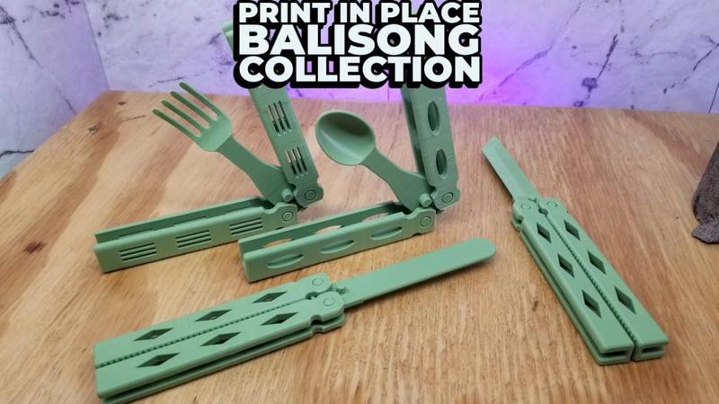 Butterfly/Balisong Collection - Print In Place! Including a Spork!