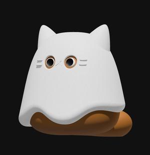 Halloween cat ghost _ fidget tail toy