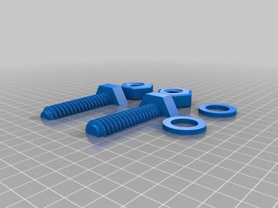 Updated 16mm Bolt with 2 Nuts and 2 washers