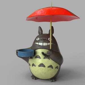 Totoro Tea Candle Holder With Umbrella
