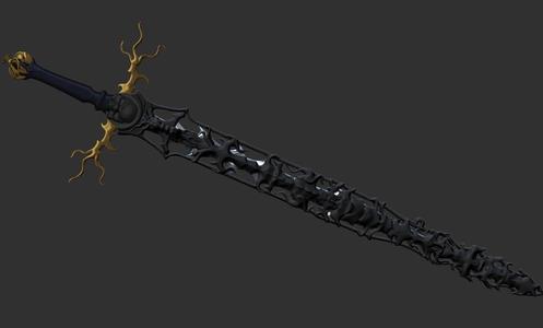 Skull sword and scabbard