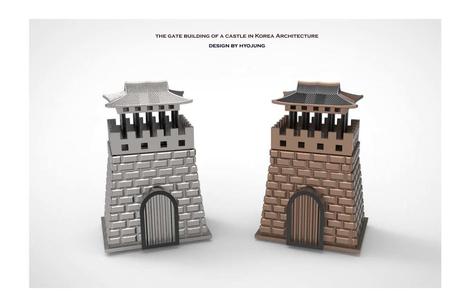 The Gate Building of a Castle in Korea  Architecture & Coin Bank