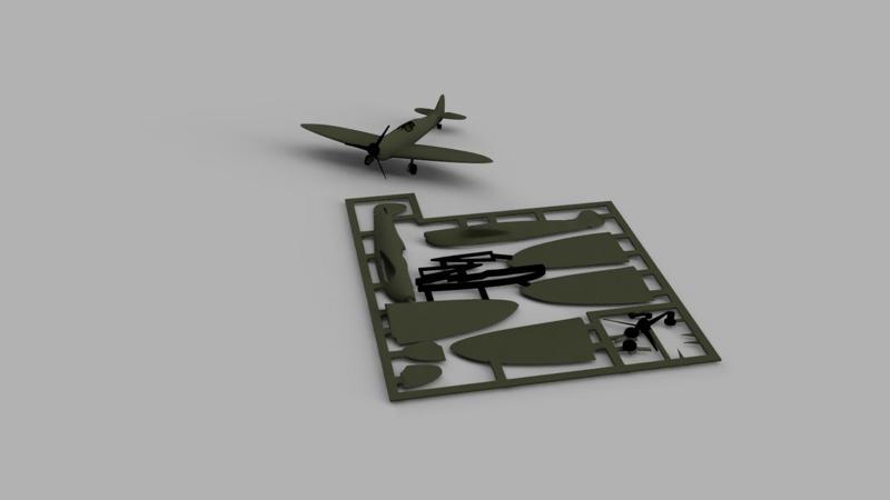 Spitfire Plane Kit Card