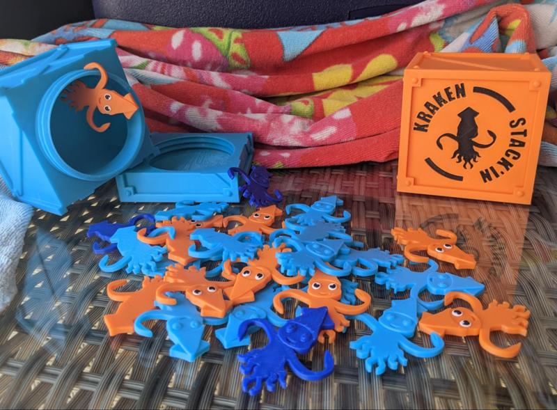Kraken Stack'in - a squid shaped party game!