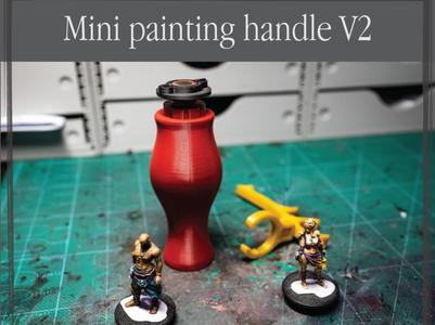 Miniature painting handle V2 - magnets