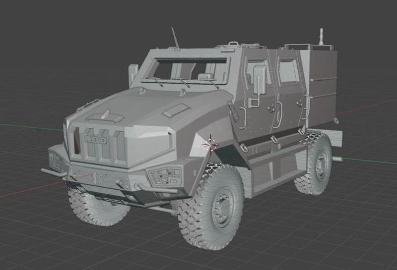 Iveco Manticor Armored Vehicle - 35th Scale 3D print model