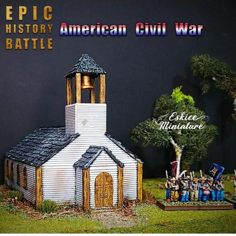 Eglise / Church - Epic History Battle of American Civil War -15mm scale