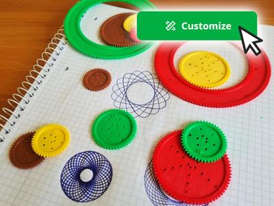 Parametric Spirograph Drawing Template