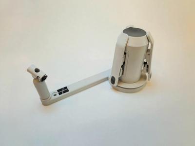 Wall mounted spool holder, counterclockwise rewind