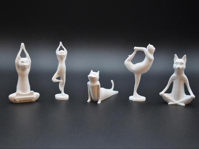 Minimalist Yoga Cats