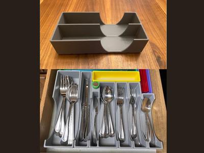 6x3x60mm Gridfinity Silverware Bin with Small Hole