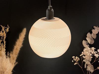 Pendant Lamp Shade | 15cm Sphere, Zigzag