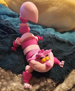 Cheshire Cat posable with interchangeable parts