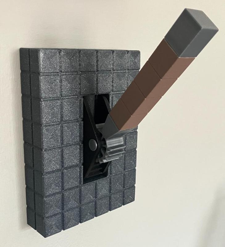Minecraft Geared Lever Switch (Flat switch)