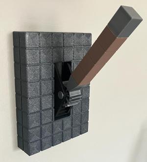 Minecraft Geared Lever Switch (Flat switch)
