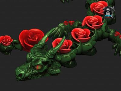 Articulated Flexi Dragon Rose